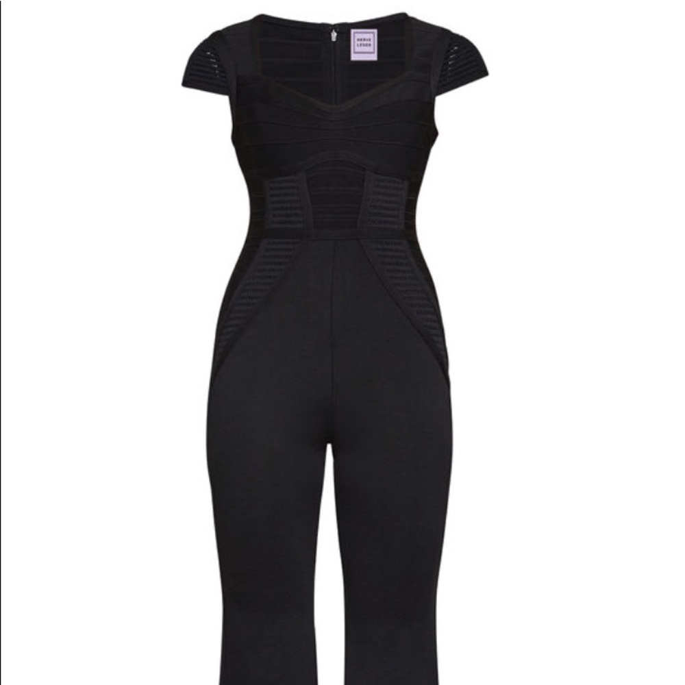 Herve Leger Mesh Bandage Jumpsuit NWT